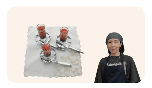 冷凍いちごとバルサミコ酢の<br />
砂糖不使用ゼリー 平井 ゆり